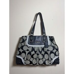 Coach Ashley signature Carryall  Black and Gray